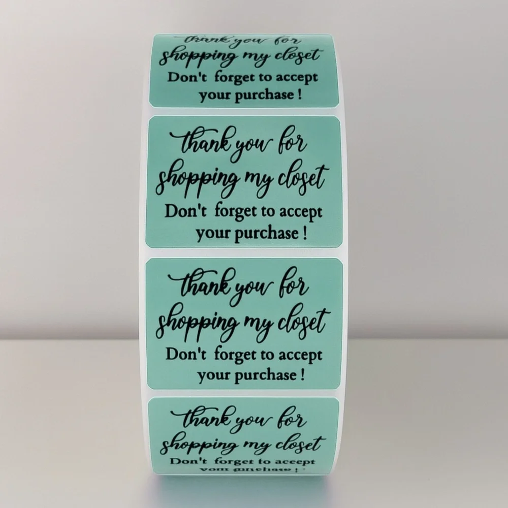 Thank You For Shopping My Closet Stickers Poshmark Labels